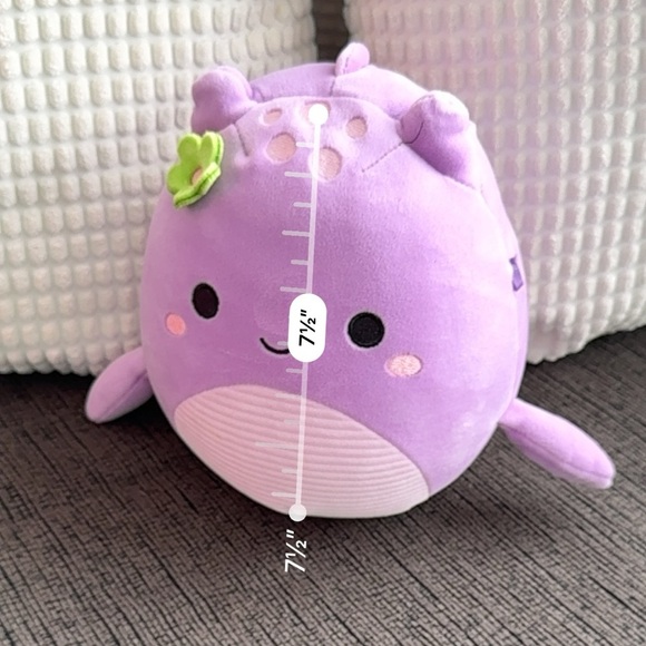Squishmallows Shon Purple Sea Monster Flower 8" Plush Lavender Purple - Picture 2 of 3